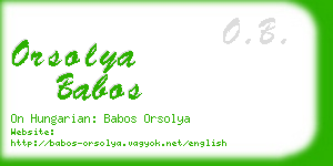 orsolya babos business card